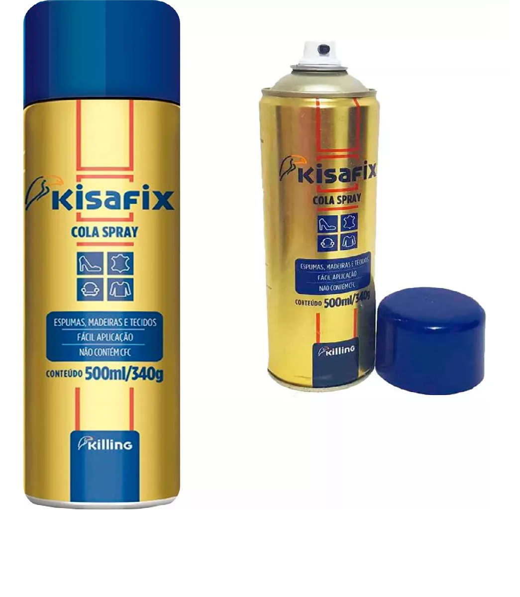 Adesivo Cola Spray para teto, laterais de porta automotivos caminhões e uso geral killing aerosol 340gr resistente a calor
